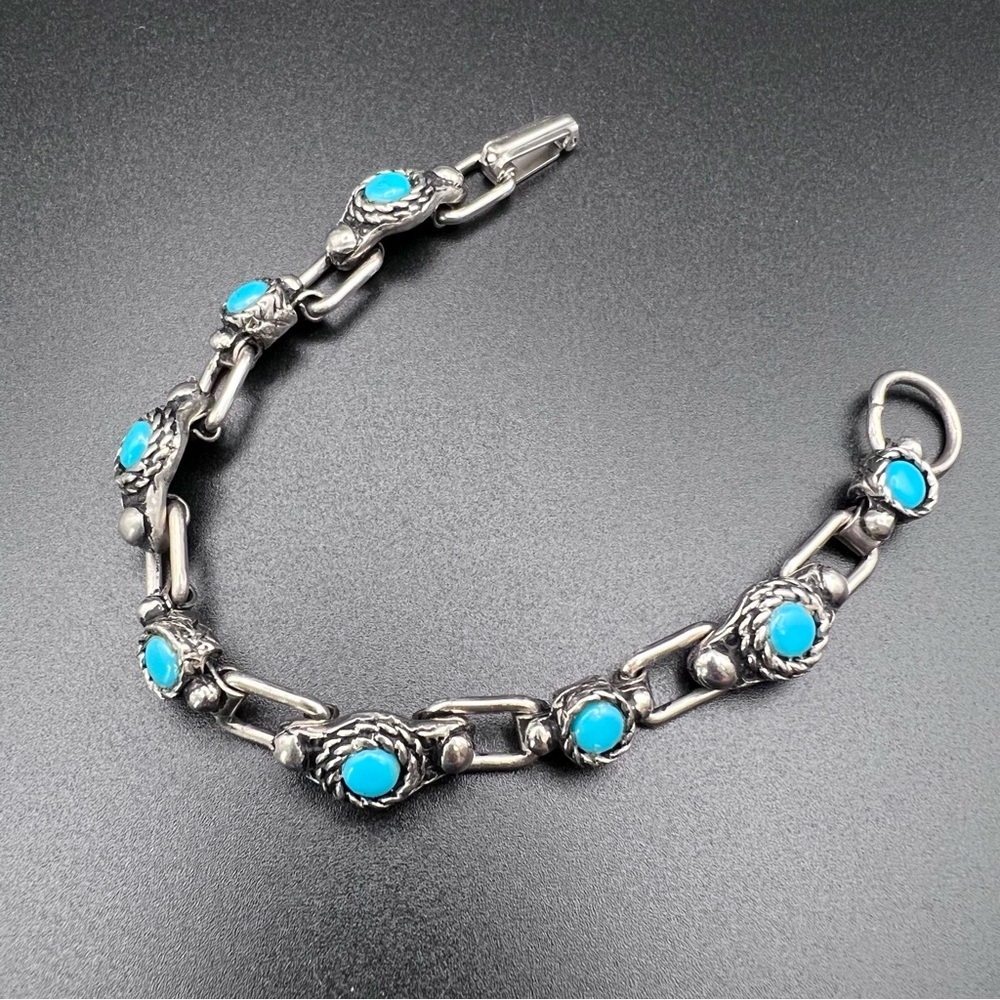 Western Turquoise Link Bracelet